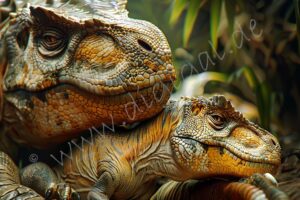 Babydino und Mama dino dinosaur dinosaurier baby urzeit ki tier tiere natur echse reptilien drache dragon primeval time reptile lizard