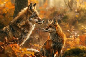 Fantasy Fuchs und Wolf hund, dog, rüde, male, female, hündin, fox fuchs wolf she-dog, "male dog" fantasy fantasie hundeblick, hundeaugen, kopf, nah, braun, tricolor,